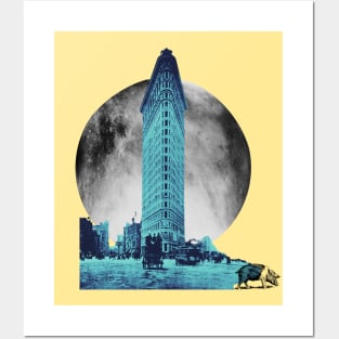 Nightfall aesthetic in the Flatiron building Posters and Art